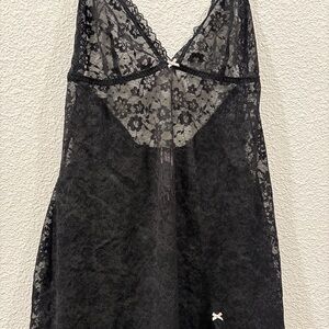 Victoria's Secret Black Lace Chemise